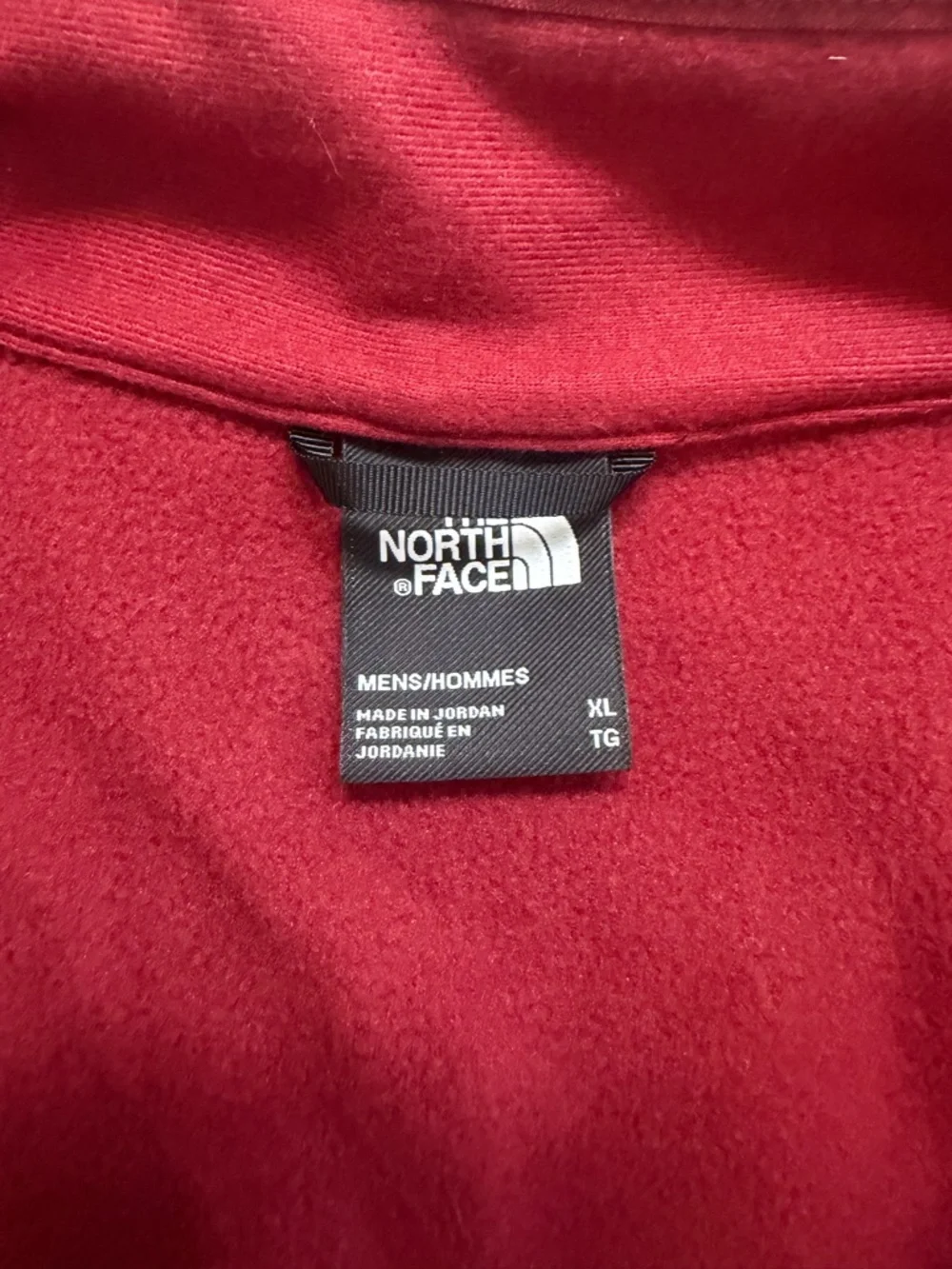 The North Face Men’s Canyonlands 1/2 Zip Fleece Pullover in Red Maroon, size XL